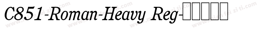 C851-Roman-Heavy Reg字体转换